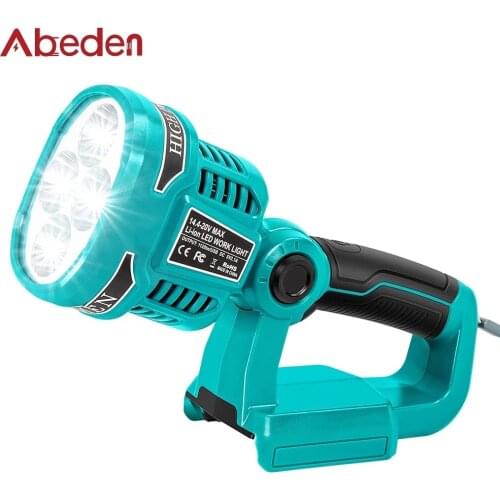 Cordless LED Work Light Powered by Makita 18V LXT Lithium-Ion Batteries 12W Jobsite Spotlight with 110 Degree Pivoting Head