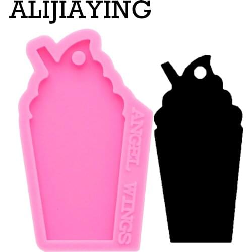 DY0138 DIY Shiny Ice cream silicon mold making Key ring decoration drink silicone keychain molds epoxy resin silicone rubber