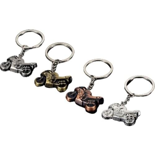 Antique Motorcycle Pendant Key Chain creative model Car Key Holder metal Bag Charm Accessories 3D craft Keychain