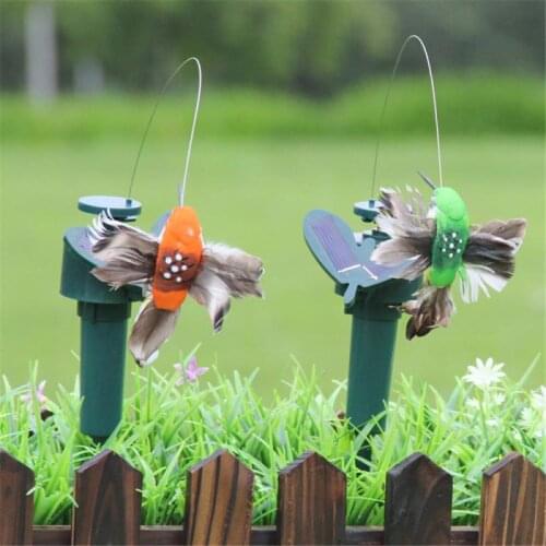 Solar Powered Flying Butterfly Bird Courtyard Garden Pile Ornament Decoration Outdoor Decoration Garden Yard Decorative Stakes