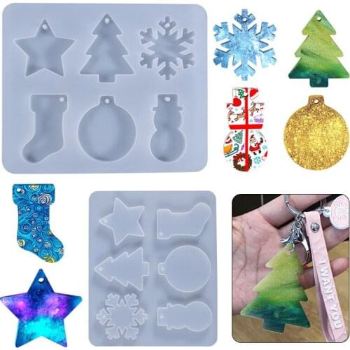 DIY Crystal Epoxy Christmas Mold Bell Series Pendant Silicone Resin Handmade Homemade Model