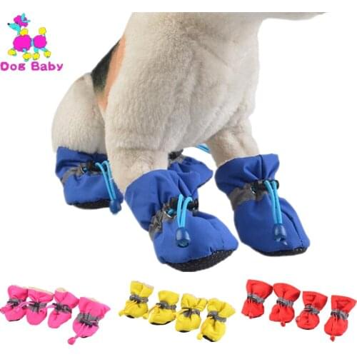 DOGBABY Soft Dogs Shoes Spring Winter Pet Foot Shoes Anti Slip Breathable Summer Shoes For Chihuahua Yorkshire 7 size 4 Colors