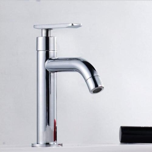 G1/2 Brass Deck Mounted Sink Basin faucet Rust And Corrosion Resistance Bathroom Kitchen Single Cold Water Tap
