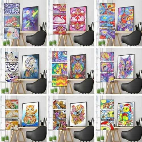 HUACAN 5D DIY Diamond Embroidery Sale Owl Diamond Painting Mosaic Special Shaped Animal Home Decor 24x34cm