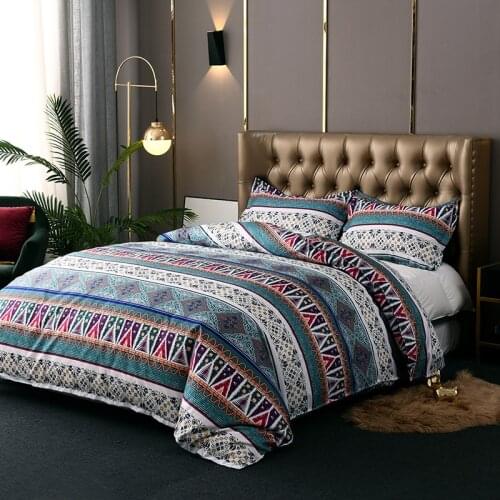 Duvet Cover Sets Single/Queen/King Size dekbedovertrek Bohemian Style Bedding Set With Pillowcase For Double Bed Quilt Cover