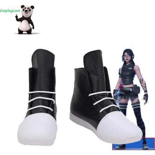 CosplayLove Battle Royale Jawbreaker Black White Shoes Cosplay Long Boots Leather Custom Made