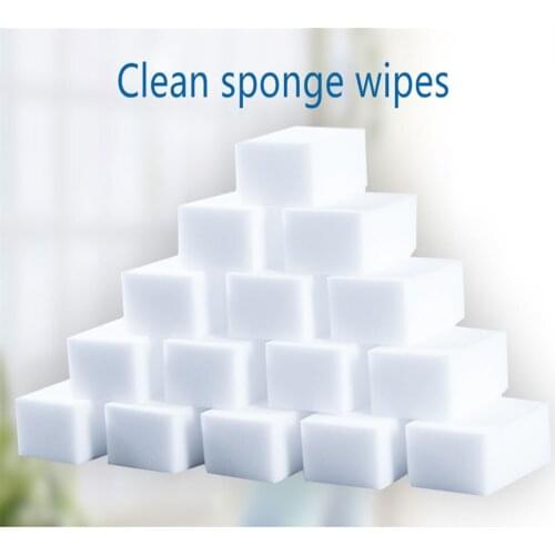 Dropship 100PCS Melamine Sponge Kitchen Dish-washing Sponge Super Decontamination Magic Wipe Household Cleaning 10*6*2 cm
