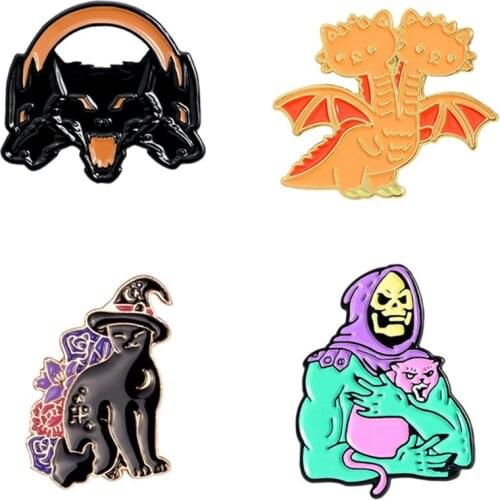Enamel Badges Cute Pin Brooches For Women Anime Pins Metal Enamel Brooch Badges For Backpack Aesthetic Large Brooch Badges Pins