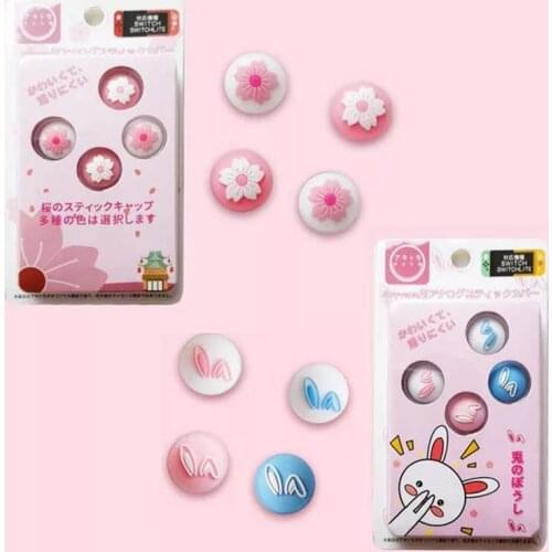 Cute Girl Sakura Nintend Thumb Stick Grip Cap Thumb Stick Joystick Cover For Nintend Switch Lite NS JoyCon Controller Gamepad
