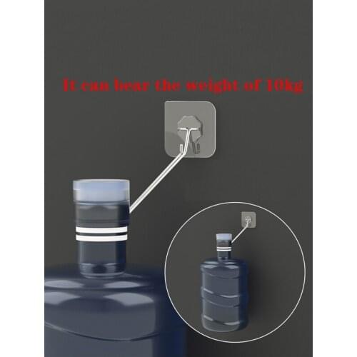 A set of 3, Home transparent non perforated hook, strong traceless viscose hook, clothes hook, back suction cup kitchen wall han