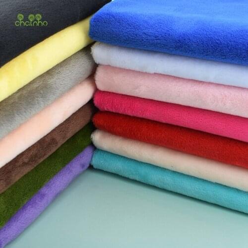Pure Color Super Soft Short Plush Fabric,Handmade Cloth For DIY Quilting&Sewing Finger Toy,Cushion Material 14pcs,30x50cm,DA014