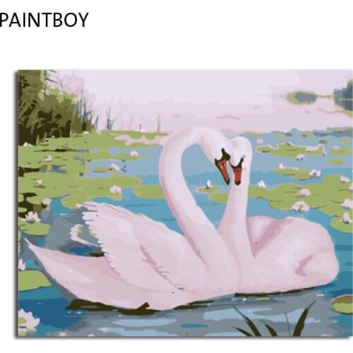 PAINTBOY Framed DIY Digital Oil Painting By Numbers Of Animal Painting&Calligraphy Home Decor For Living Room Wall Art