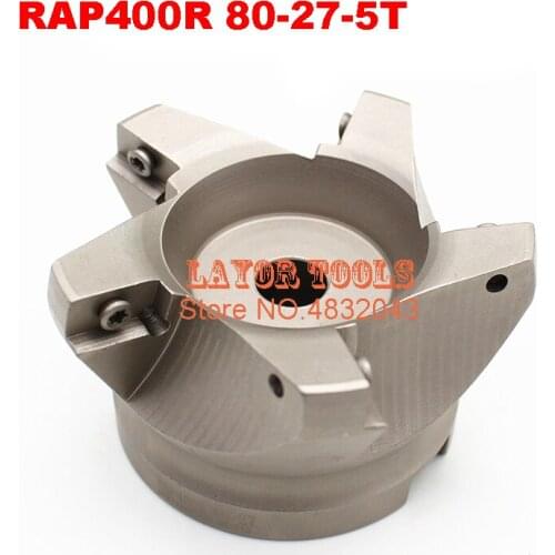 RAP400R 80-27-5T 75 Degree High Positive Face Mill Cutting Diameter For APMT1604 inserts