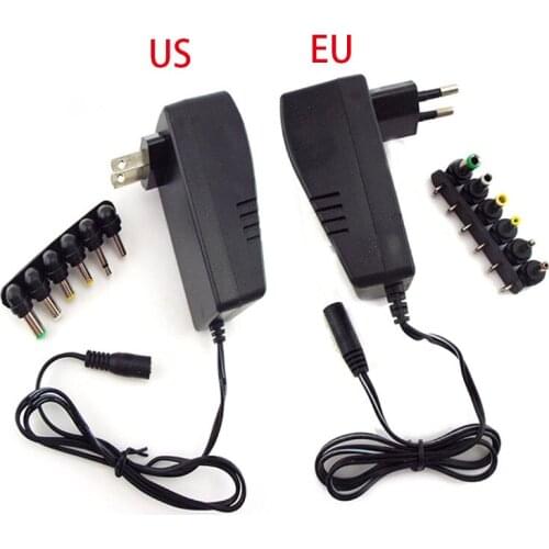 Adjustable Power Adapter 30W 3V 4.5V 5V 6V 7.5V 9V 12V 2A 2.1A AC DC Adaptor Universal Charger Supply for Led Light Strip Lamp B