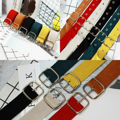 Women Girls Simple Style Belts Fashion Dress Adjustable Metal Adornment Waist Belt Buckle Vintage