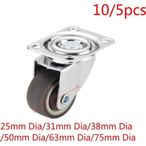 10/5pcs Caster Wheels Roller Furniture Silver Trolly Shopping Cart Luggage Replacement Pulley Hardware Accessory