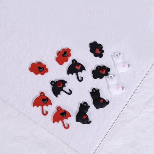 30 PCS Fashion Metal Alloy Spray Paint Pendant DIY Earrings Accessories For Jewelry Making