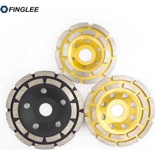 FINGLEE 1Pc/lot Double Row Segment Concrete Stone grinding wheel diamond grinding cup wheel abrasive wheel leveling wheels