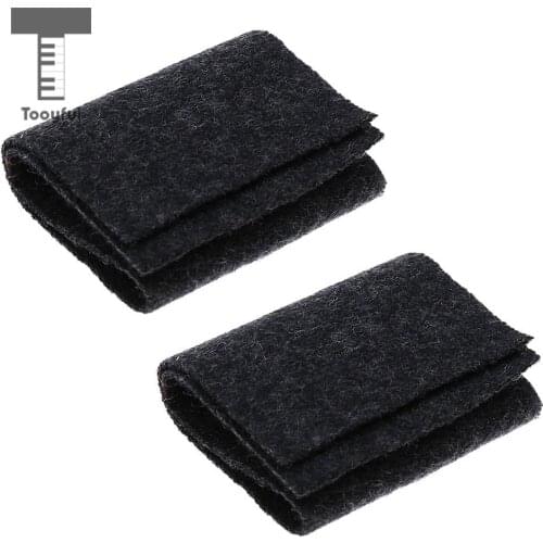 Tooyful Pack of 2 Wool Erhu Silencer Pads Silencing Mats Muffler Erhu Practice Parts Black
