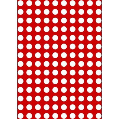 TR 5x7FT Vinyl Print Cloth White Red Polka Dots Photography Backdrops for Children or Model Photo Studio Portrait Backgrounds