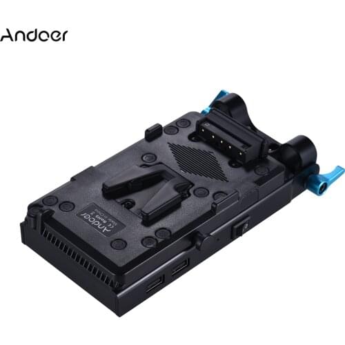 Photography Andoer V Mount V-lock Battery Plate Adapter for Sony A7 A7S A7R A7II A7SII A7RII A7III A7SIII for Monitor Audio Mic