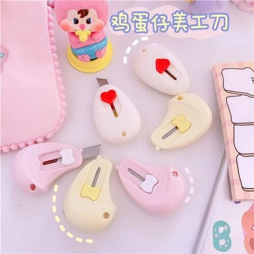 1pc Cute Kawaii Plastic Art Knife Creative Mini Knife Box Cutter Kids Gift Office School Supplies Korean Stationery