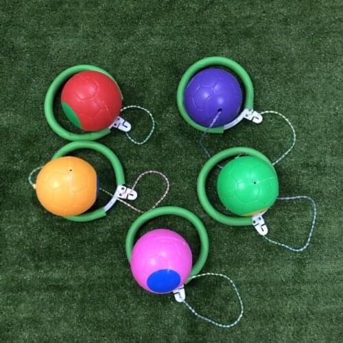1pc Jumping Ball Fitness Toys Jumping sponge Ring Dancing Ball Single Foot Shot Ball Bouncing Ball For Children