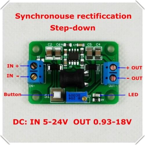DC-DC Step-Down Synchronous rectification Adjustable Supply Power buck converter voltage LED indicator/ Button Switch10 pcs/lot]