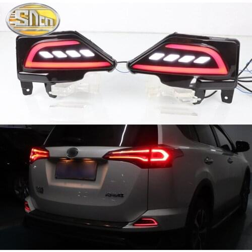 4-in-1 Function LED Reflector Lamp Rear Fog Lamp Bumper Brake Turn Signal Reverse Light For Toyota RAV4 RAV 4 2016-2018