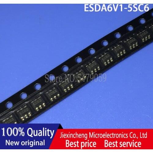 50PCS ESDA6V1-5SC6 EC62 ESDA6V1SC6 ES61 ESDA6V1BC6 ES55 SOT23-6 New original
