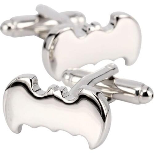 Promotion!! high-quality Cufflinks silver color fashion novelty superheroes design 316 Stainless Steel material free shipping
