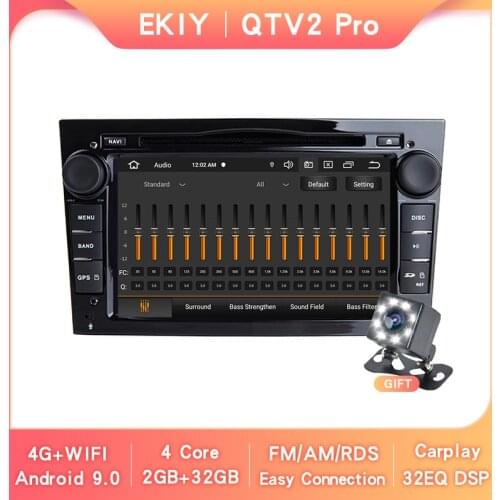 EKIY 2 din For Opel Astra Antara Vectra Corsa Zafira Meriva Android 9 Car Radio Multimedia Player WIFI GPS Carplay 7" DSP Touch
