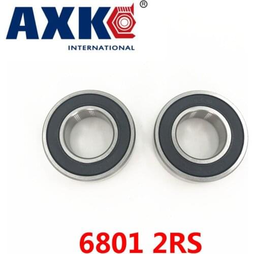 Axk 6801 2rs Bearing Abec-1 (10pcs) 12x21x5 Mm Seals 6801rs Thin Section Bearings 61801 Rs