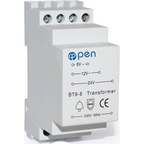 BT8-8 Door Bell Transformer Rated Voltage 230/240VAC 50/60Hz IP20 CE Approval