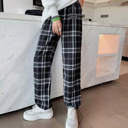 Chin.Sweety Women's Plaid Trousers