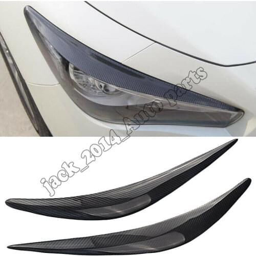 For 2014-2017 Infiniti Q50 V37 Carbon fiber Front Trim Headlights Eyelids Cover