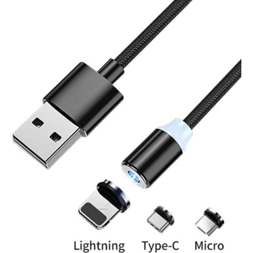Magnetic Micro USB Cable For iPhone Samsung Android Fast Charging Magnet Charger USB Type C Cable Mobile Phone Cord Wire
