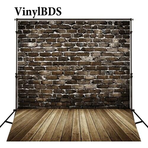 VinylBDS Newborn Baby Backgrounds Photography Yellow Brick Wall Backdrops Wooden Floor Photocall Background For Photo Studio