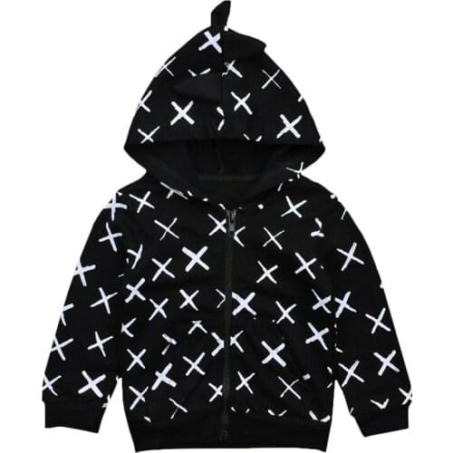 2018 New Arrival Dinosaur Baby Girls Boys Hooded Jacket Cartoon Long Sleeve Outerwear Kids Casual Children Autumn Clothes