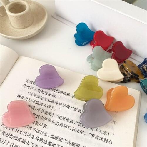 Cute and Sweet Girl Love Small Catch Clip Simple Acetate Hairpin Net Red Side Clip Bangs Clip Small Clip