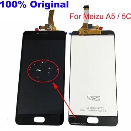 Original LCD Display Touch Screen Digitizer Assembly Sensor + Frame For Meizu Meilan M5C 5C A5 M710H M710Q Repair fix