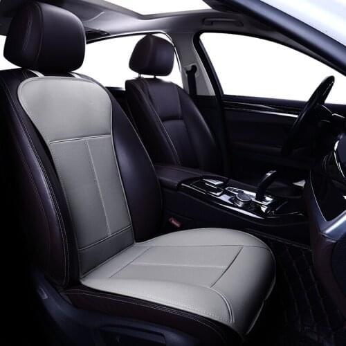 1 seat PU Car Seat Cover Protector Front Seat with Backrest Cushion Pad Mat with Backrest for Auto Automotive interior Truck Suv