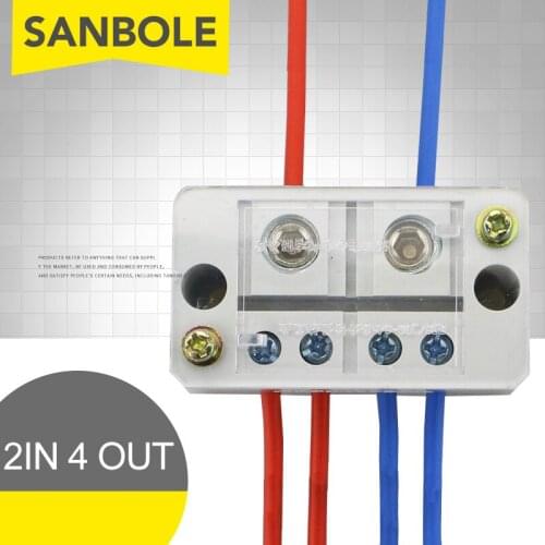 Self Elevating Jack-up Single-phase Two In Four Out Junction Box FJ6 Terminal Block For Household Connector