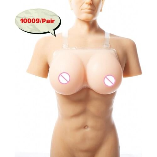 Silicone Breast Forms Crossdresser 1000g/pair Fake Boobs Transgender Artificial Breast Silicone Female Body