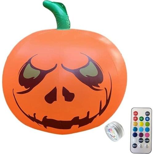 Halloween Inflatable Pumpkin Blow Up LED Pumpkin Decoration for Halloween Party Garden Yard