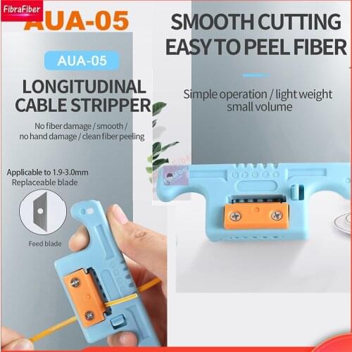 AUA-5 MSAT-5 Fiber Cable Ribbon Stripper MSAT5 Loose Tube Buffer Mid-Span Access Tool 1.9mm to 3.0mm Replaceable Blade AUA-05