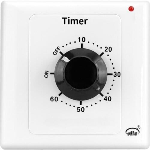 High Power Pump Motor Countdown Digital Time Switch 30-120 Minutes Universal Mechanical Timer 220V Switch Cover Plate Button