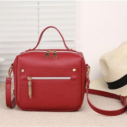 Women Shoulder Bag 2021 Ladies Shoulder Messenger Bag High Quality PU Leather Handbags Casual Candy Color Women Bags