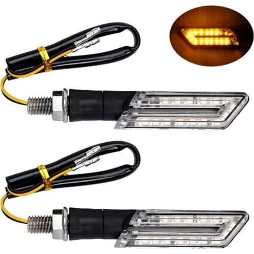 2PCS Motorcycle LED Blade Turn Signal Electric Car Turning Light Indicator Light