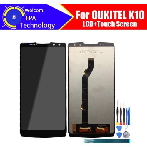 6.0 inch OUKITEL K10 LCD Display+Touch Screen Digitizer Assembly 100% Original New LCD+Touch Digitizer for OUKITEL K10+Tools
